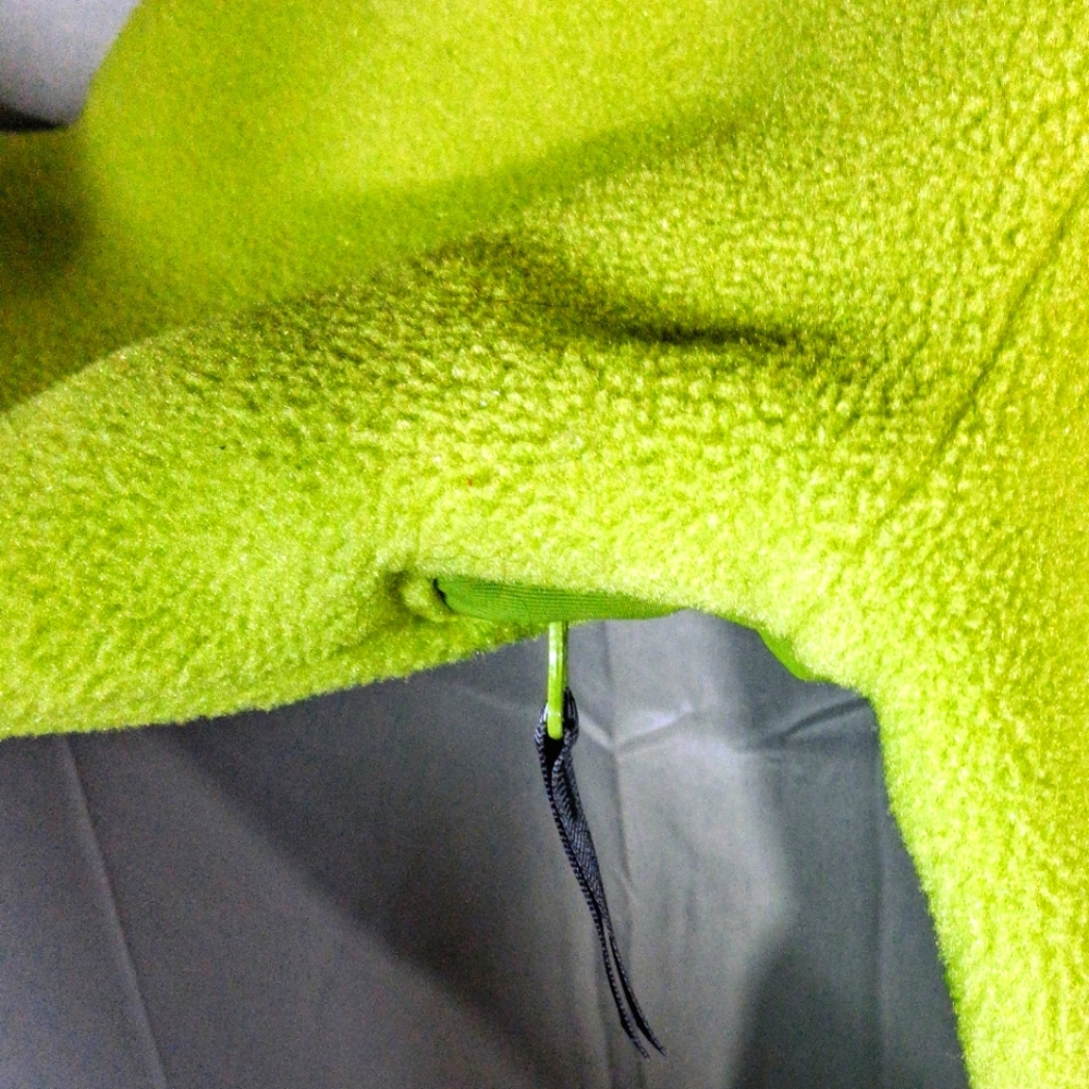 Womens Lands End 10-12 Fleece Chartreuse/Lime Green Jacket Like New - Picture 10 of 12